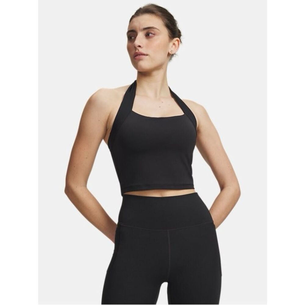 NWT Under Armour Meridian Halter Black